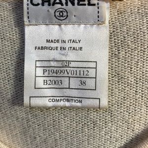 Chanel color block lighting cropped sweater